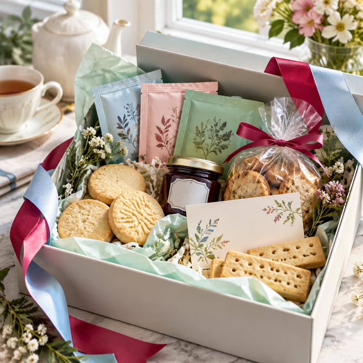 Tea-Time Treat Box packaged food gift hamper